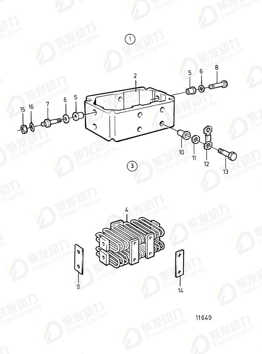 VOLVO Starter element kit 477121 Drawing